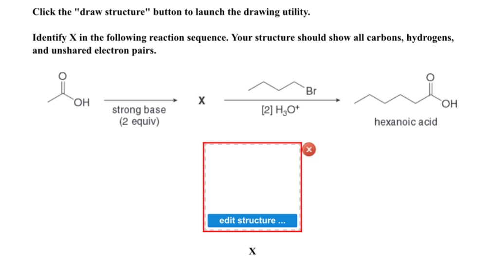 identify x in the following reaction