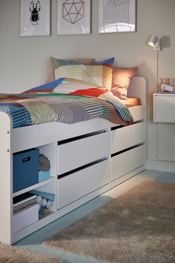 ikea single bed with storage