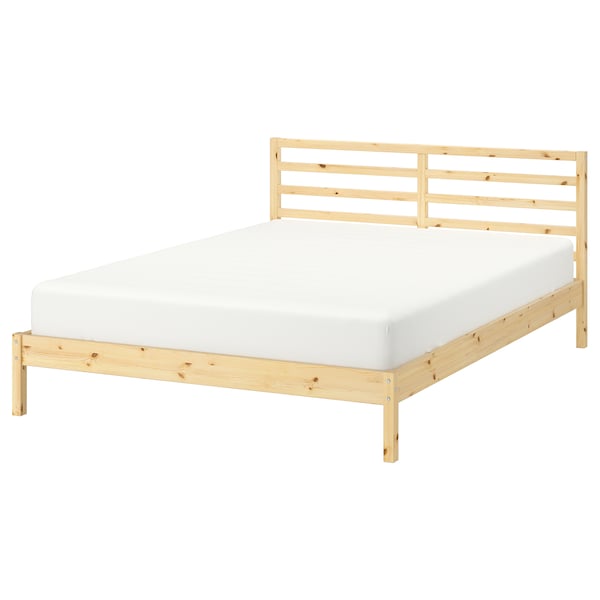 ikea wood double bed frame