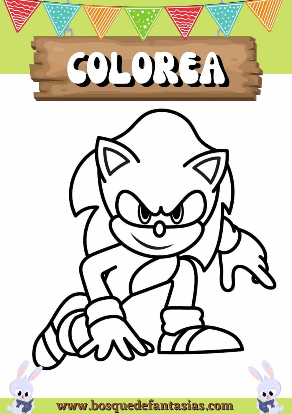 imagenes de sonic para pintar