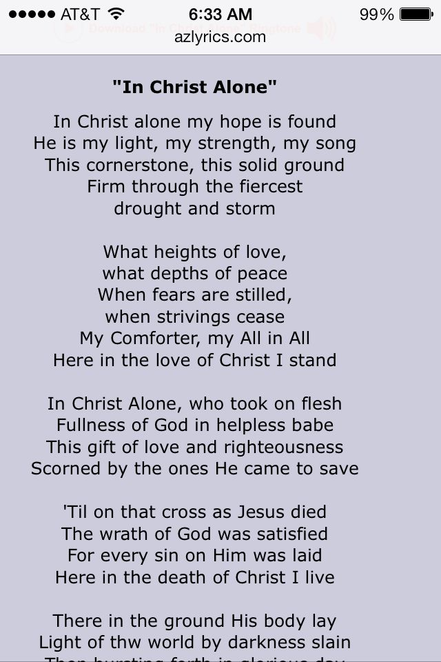 in christ alone spanish lyrics