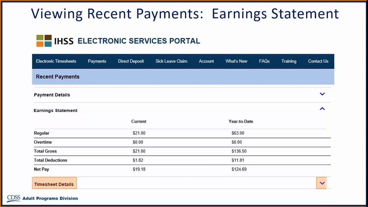 in home support electronic timesheet