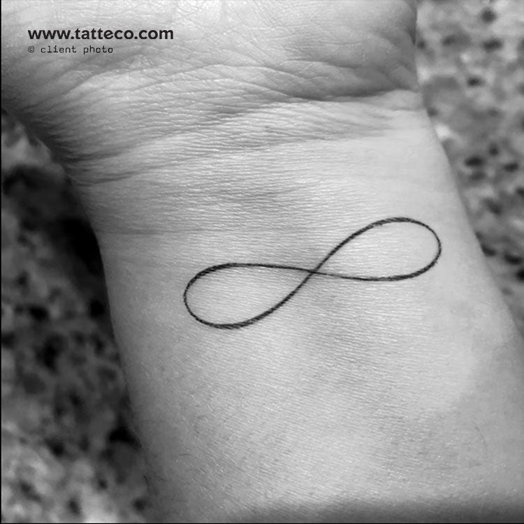 infinity sign tattoo on wrist