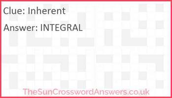 inherent crossword clue