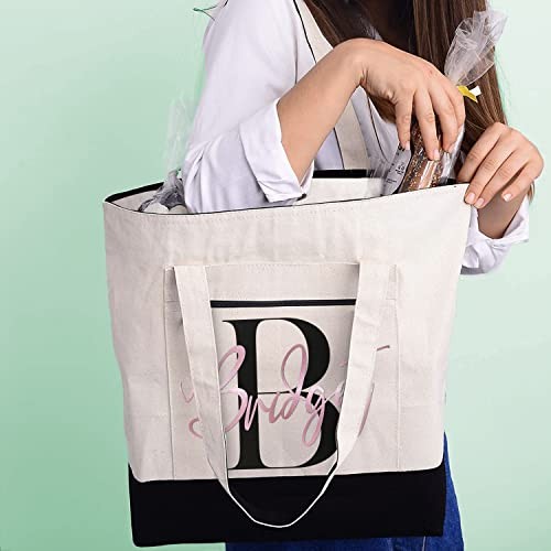 initial canvas bag