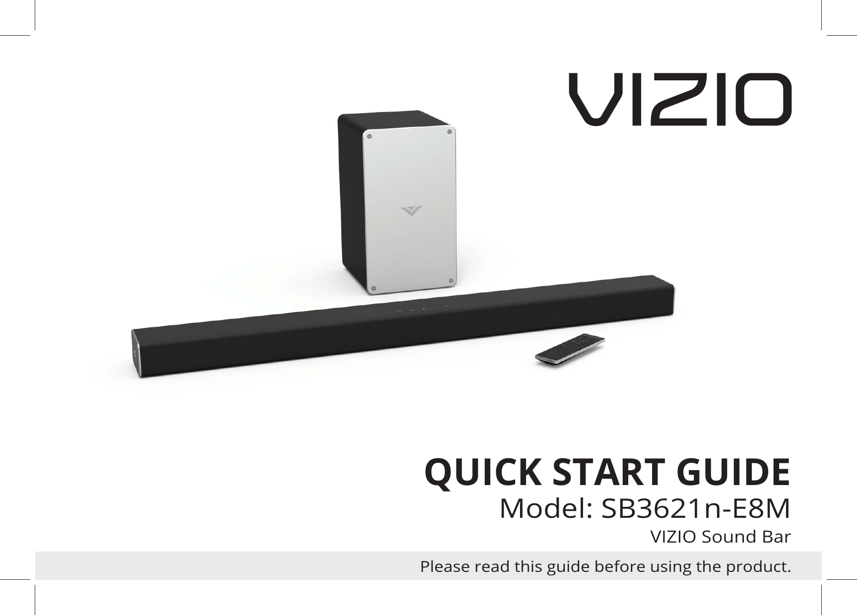 instructions for vizio sound bar