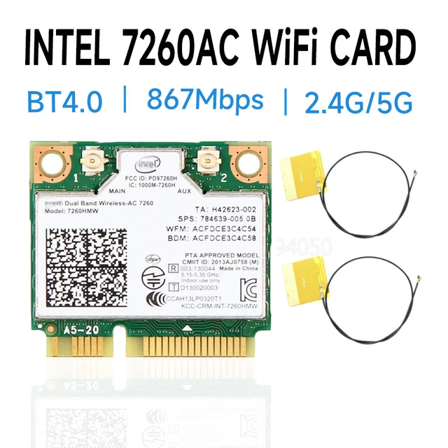 intel dual band 7260 ac