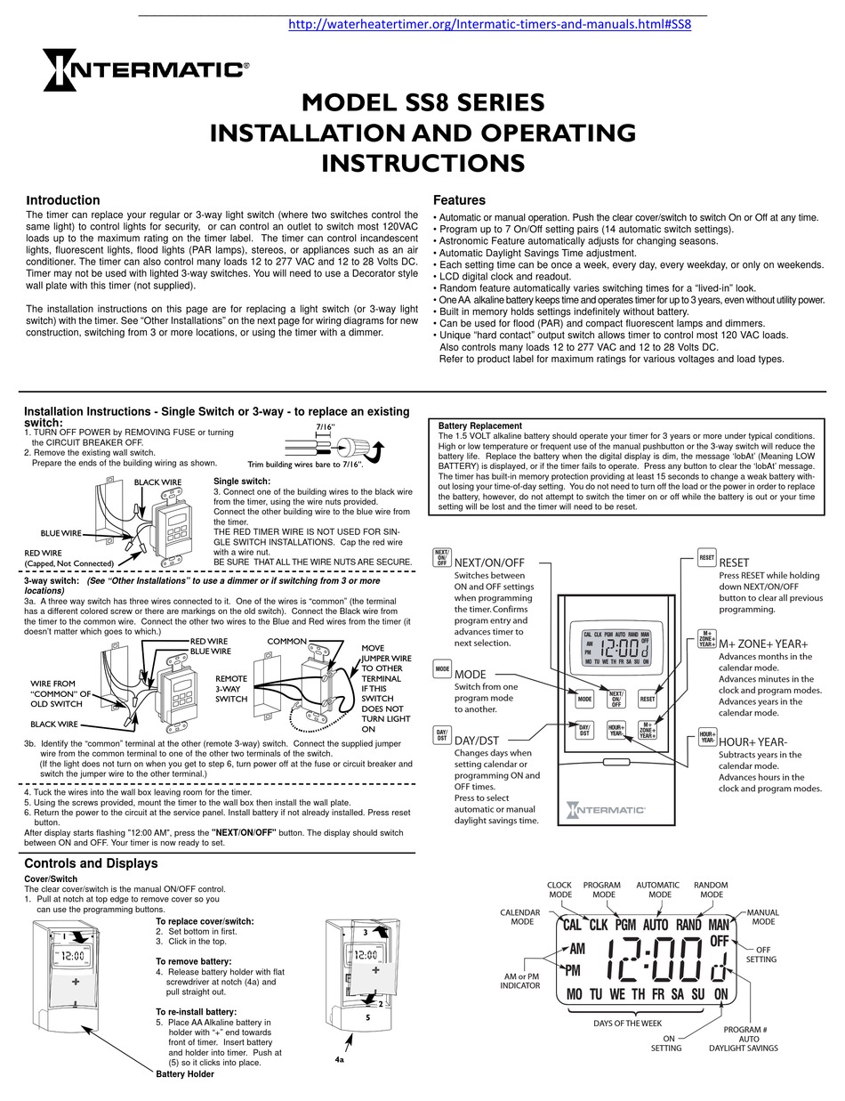 intermatic timer setting instructions