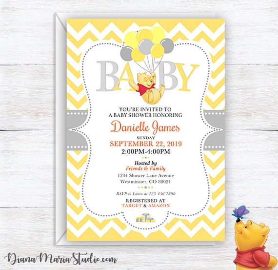 invitaciones de baby shower color amarillo