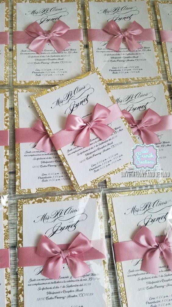 invitaciones de xv años sencillas