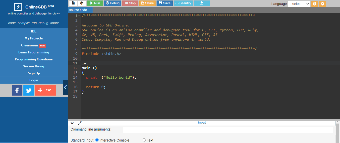 java online compiler with scanner