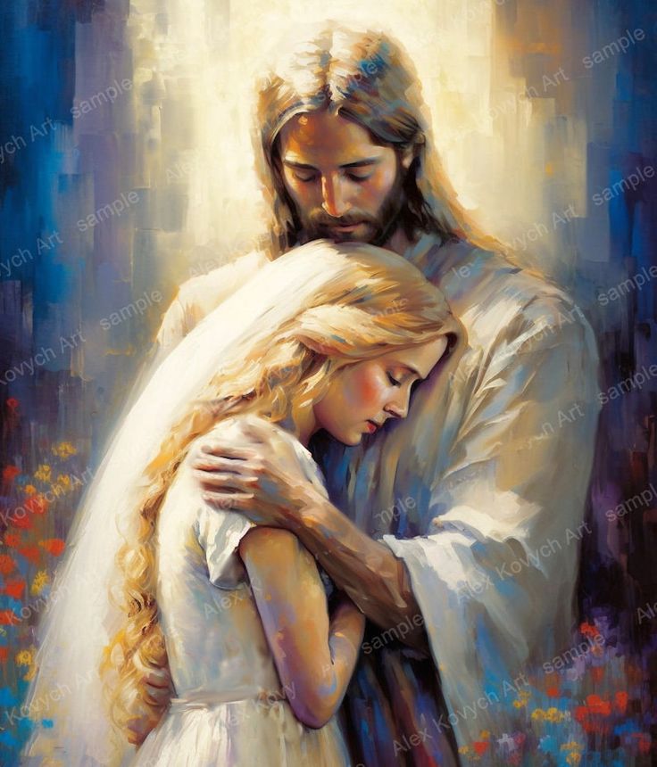 jesus hugging girl