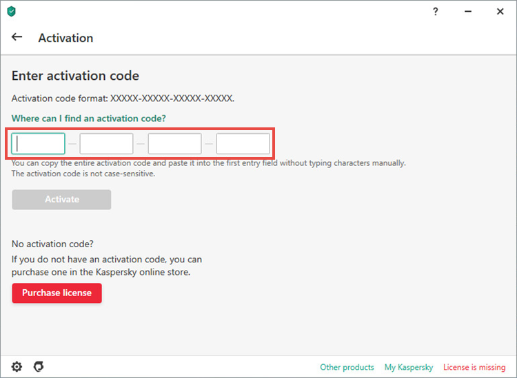 kaspersky activation code