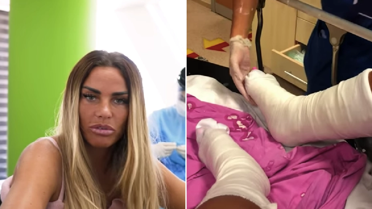 katie price broken feet