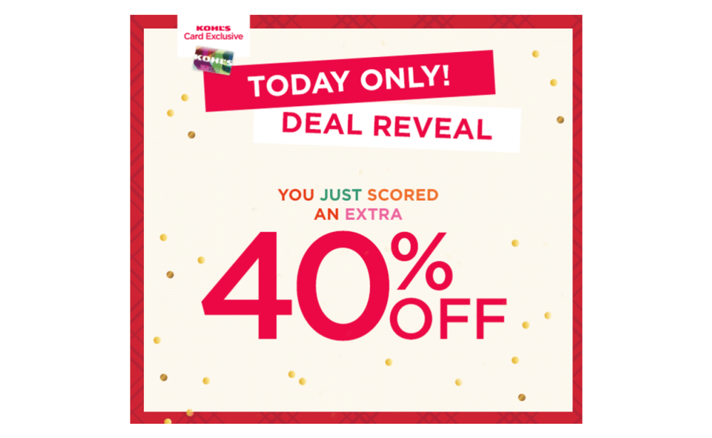 kohls 40 off coupon code