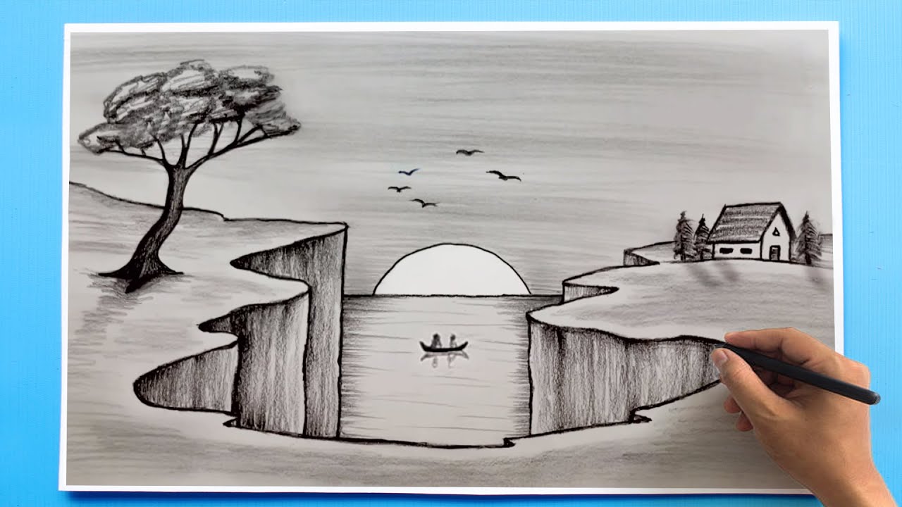 landscape drawings easy