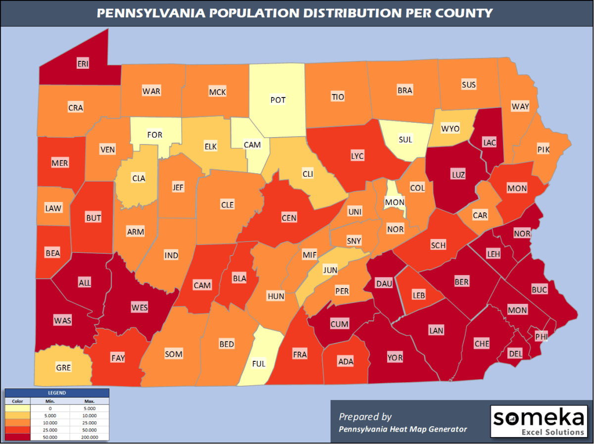 largest counties in pennsylvania