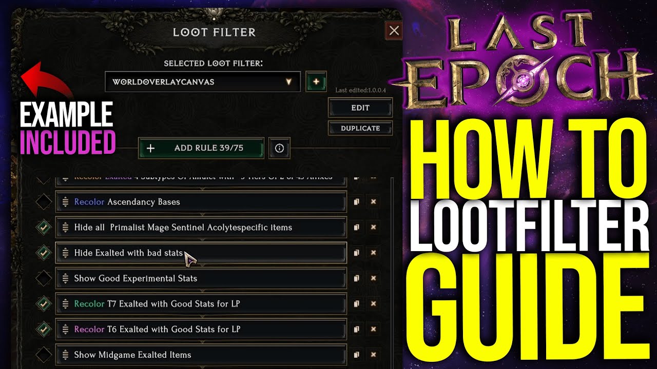 last epoch loot filter