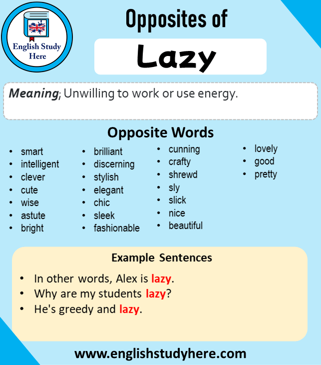 lazy synonym