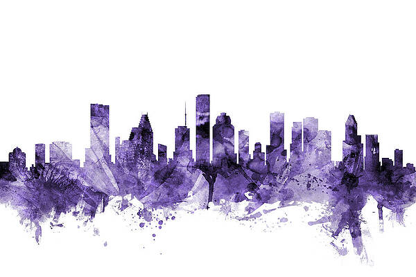 lean houston skyline drawing