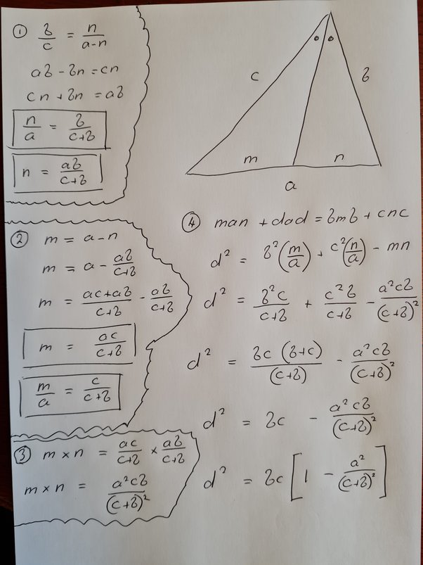 length of angle bisector of triangle