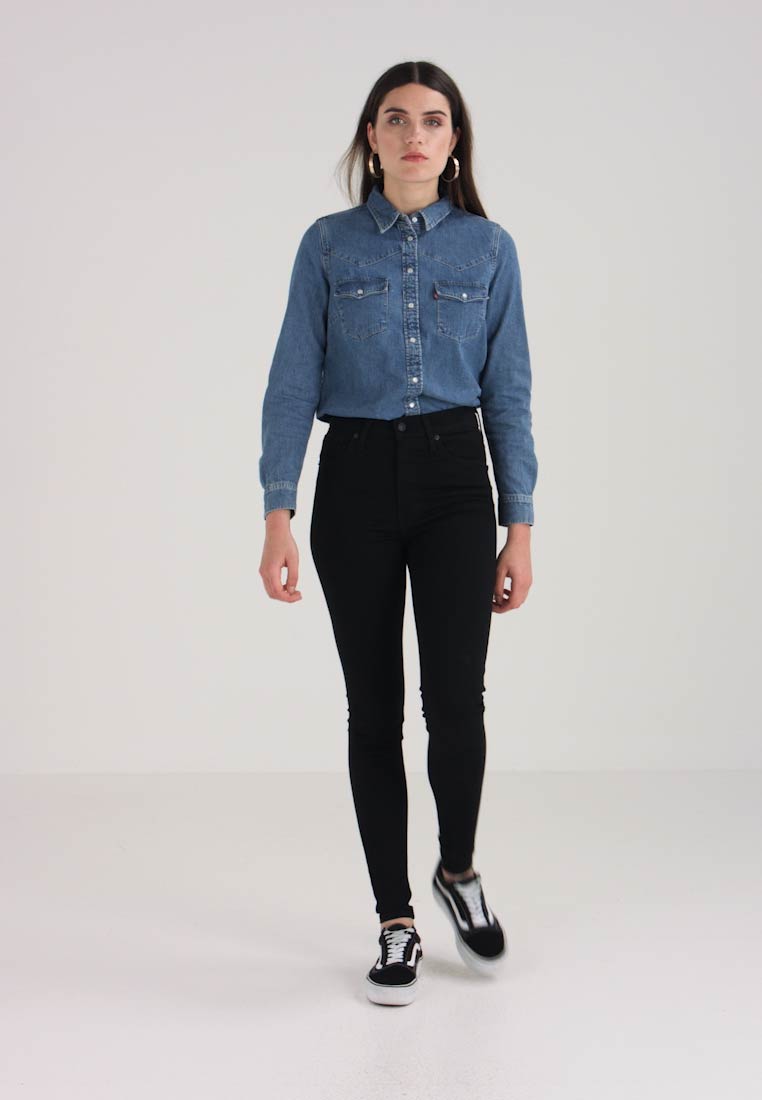 levis mile high super skinny svart