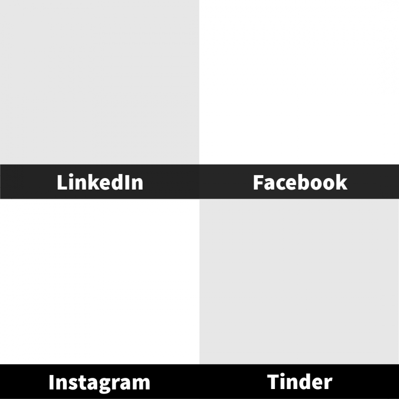 linkedin facebook instagram tinder template