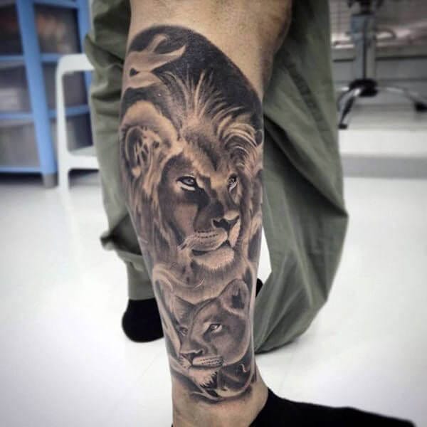 lioness calf tattoo