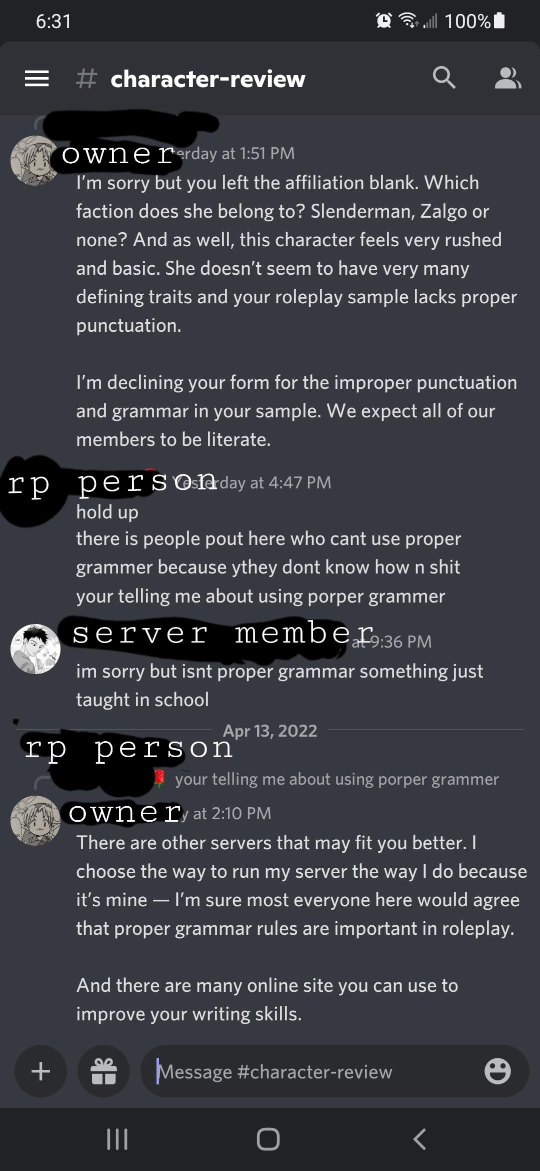 literate rp discord