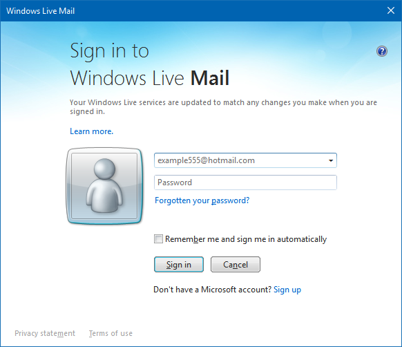 live mail login