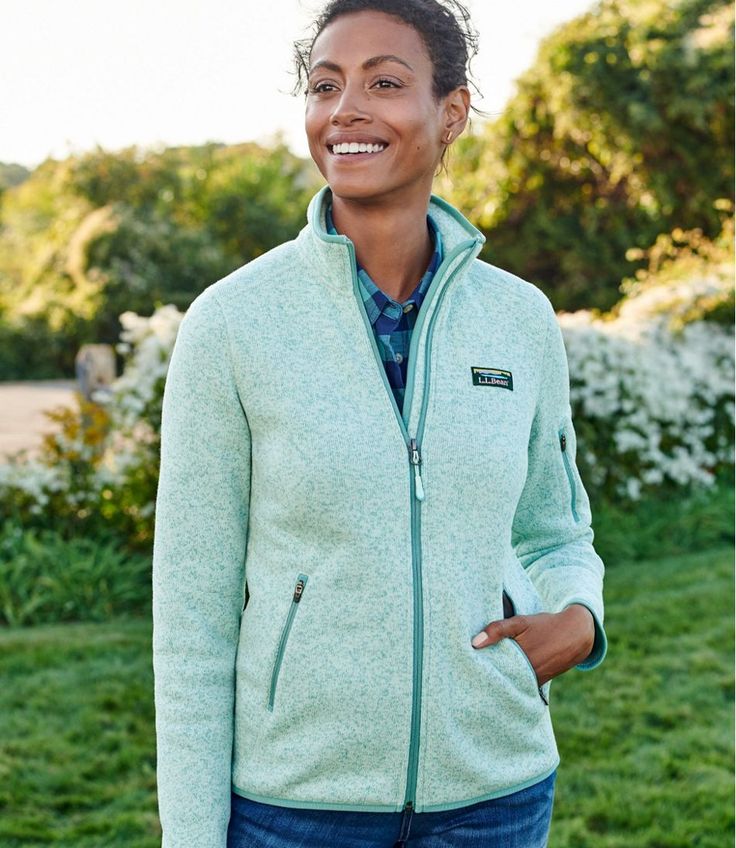 ll bean sweater fleece jacket