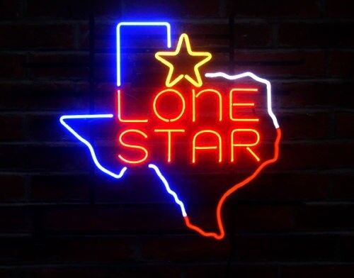 lone star neon sign