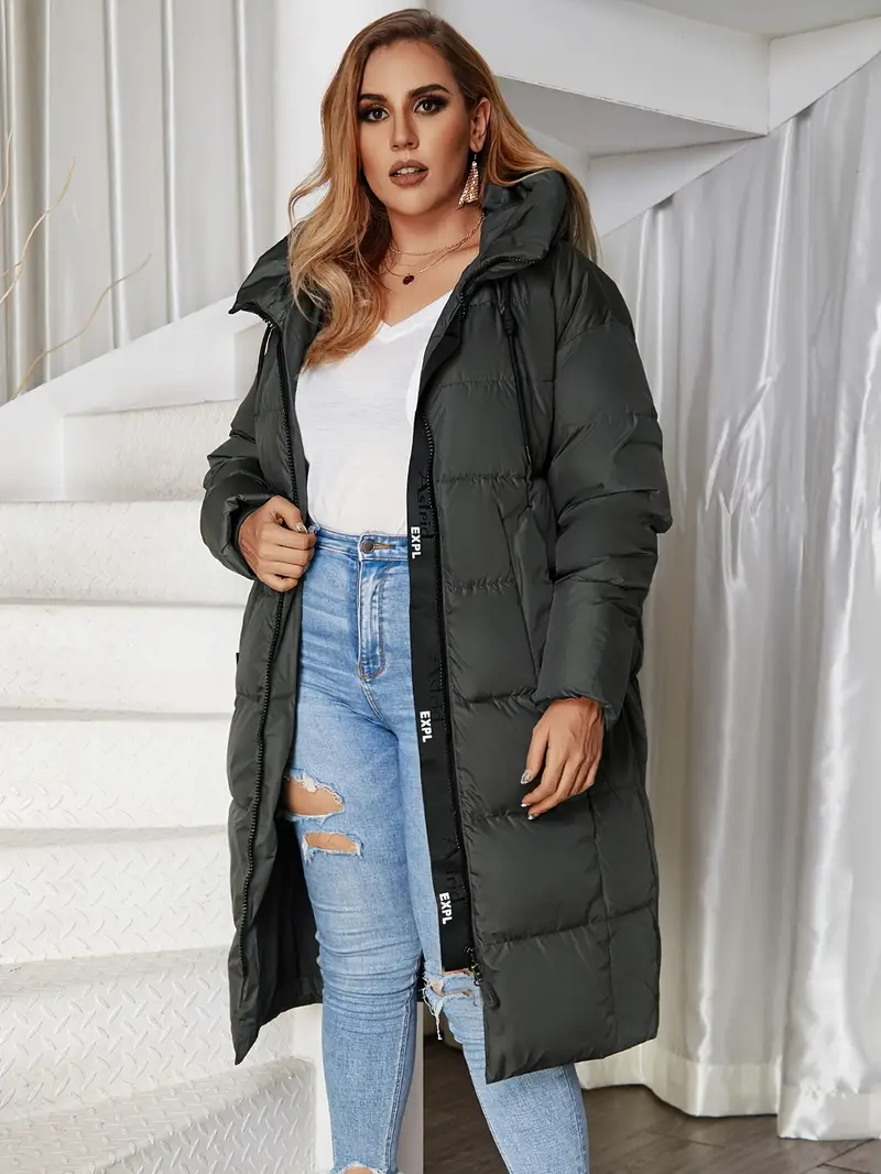 long puffer jacket plus size