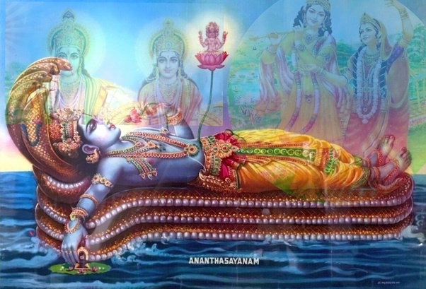 lord vishnu sleeping images