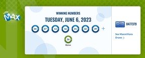 lotto max winning numbers june 6 2023