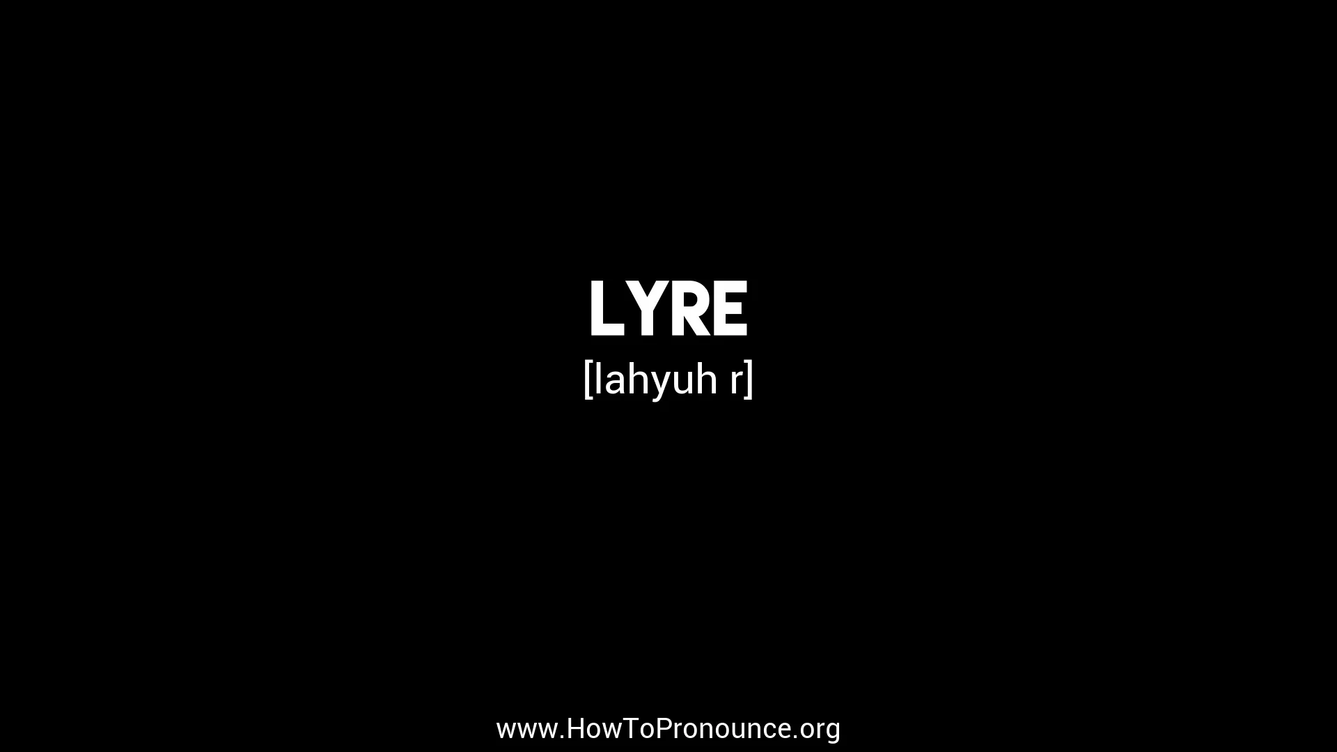 lyre pronunciation