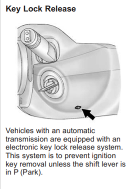 malibu key stuck in ignition