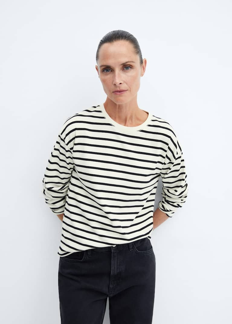 mango striped sweatshirt