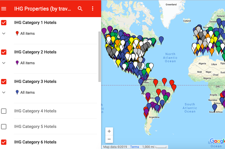 map of ihg hotels