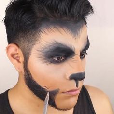 maquillaje de lobo facil