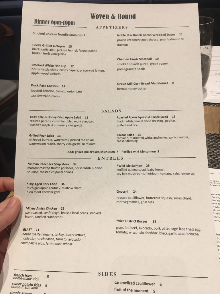 marquis hall menu