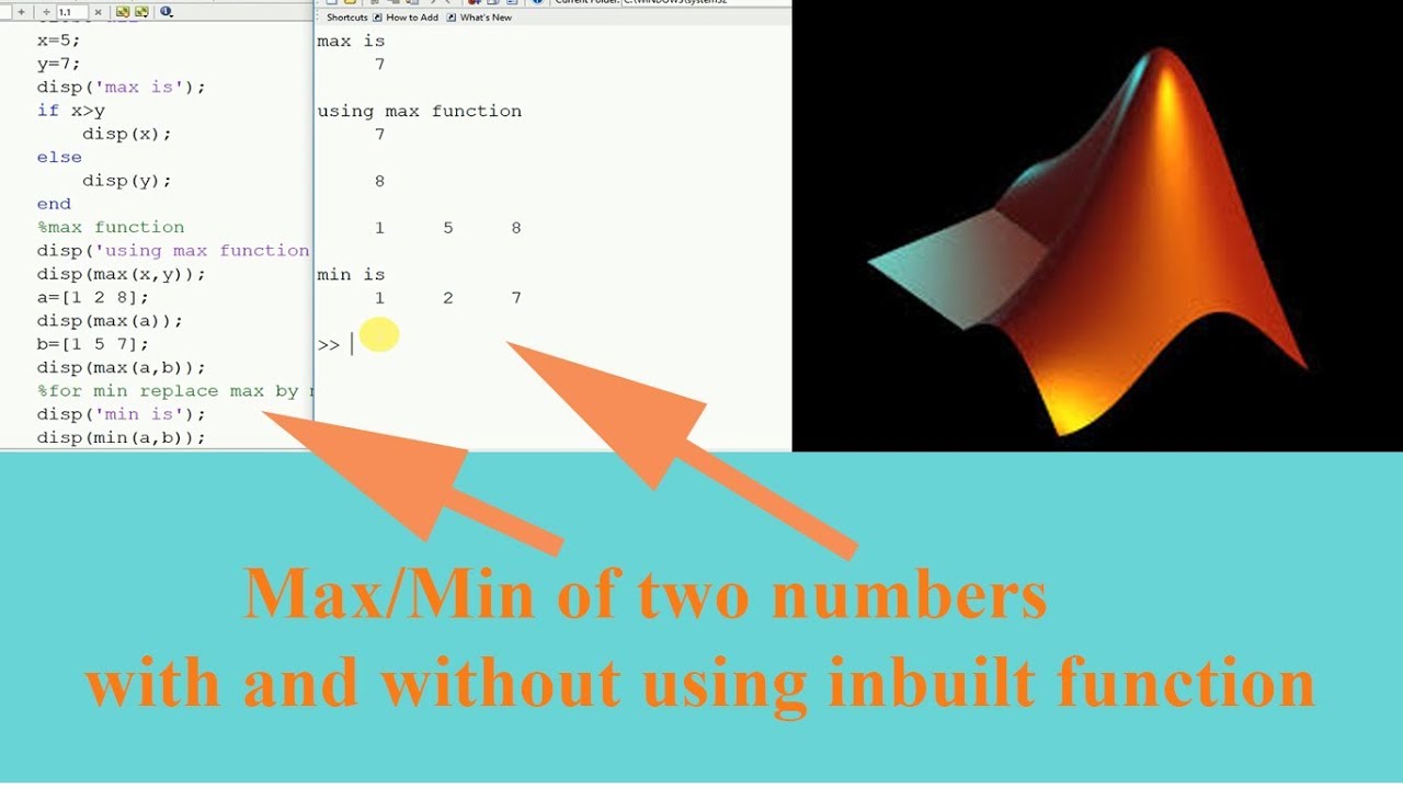 maximum function in matlab