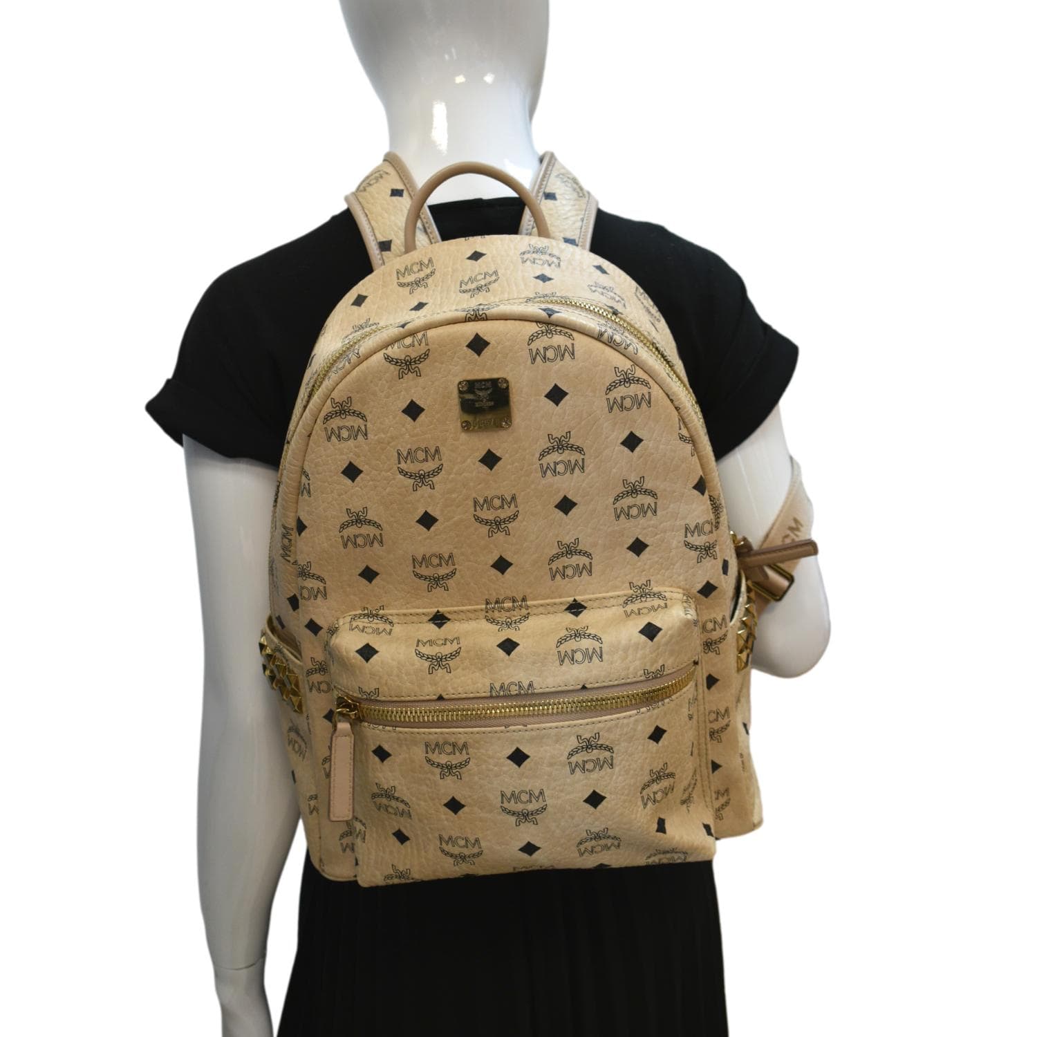 mcm stark backpack beige