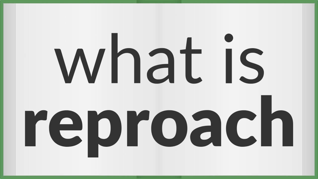 meaning of reproach in the bible