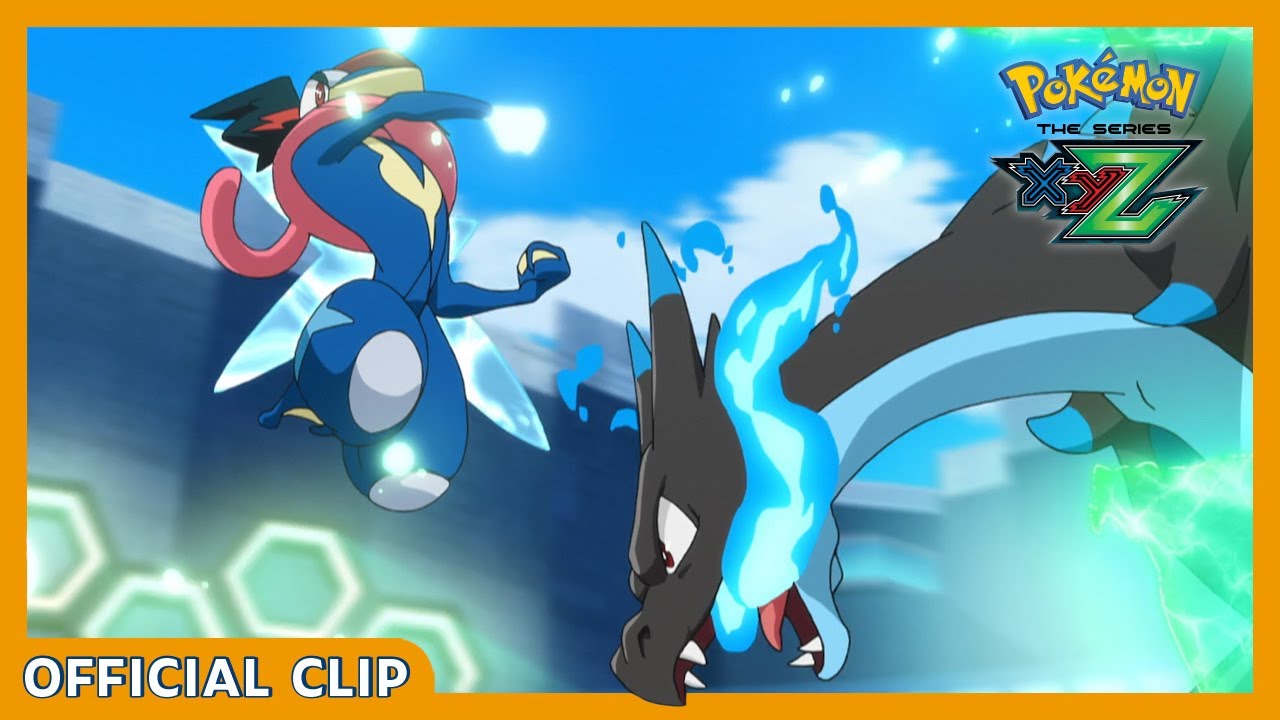 mega charizard x vs ash greninja