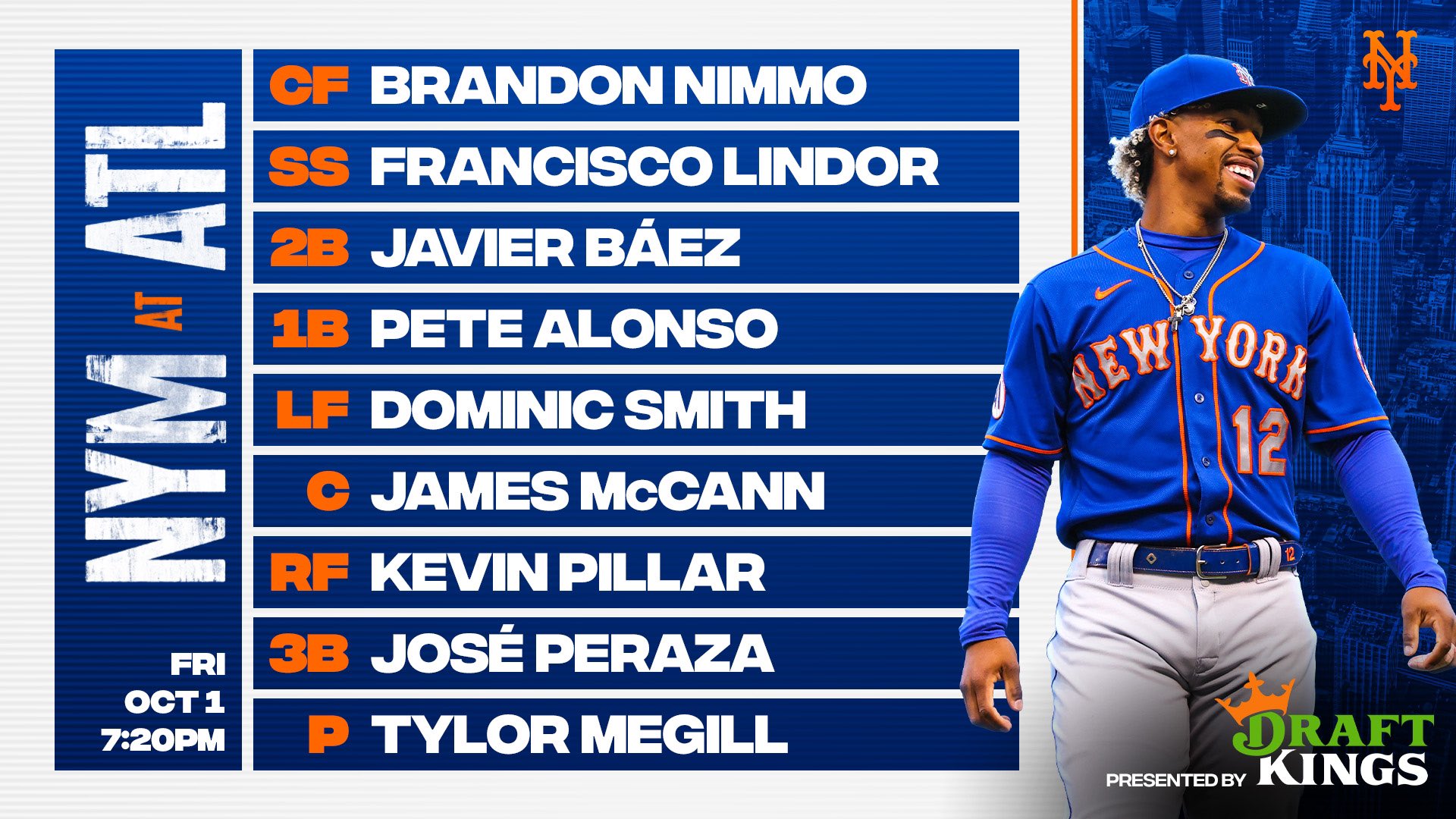 mets starting lineup today twitter