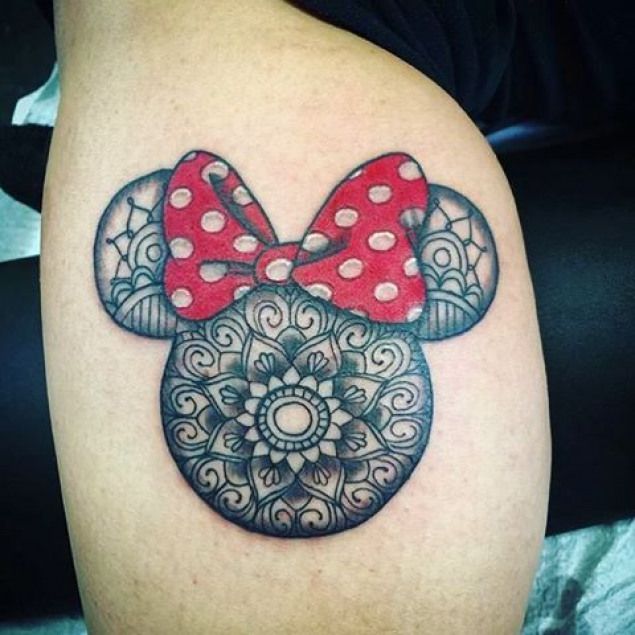 mickey mouse mandala tattoo