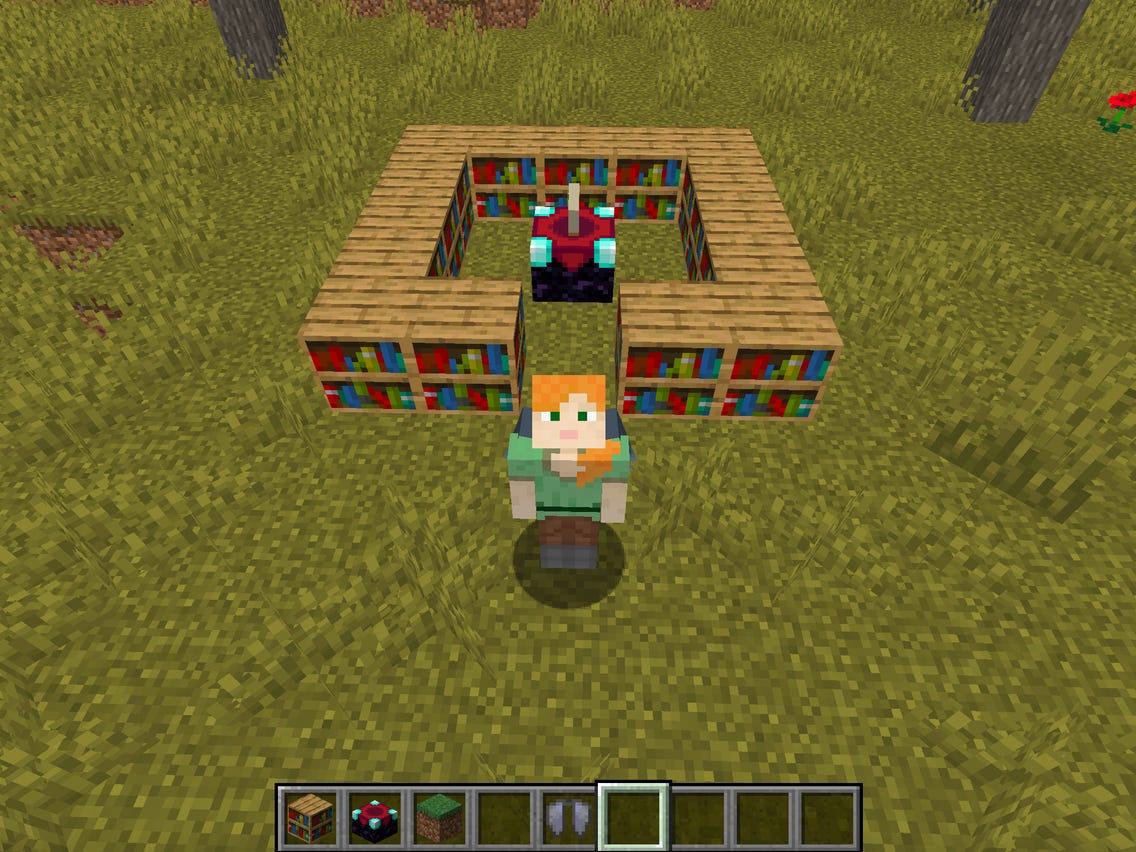 minecraft enchantment table setup