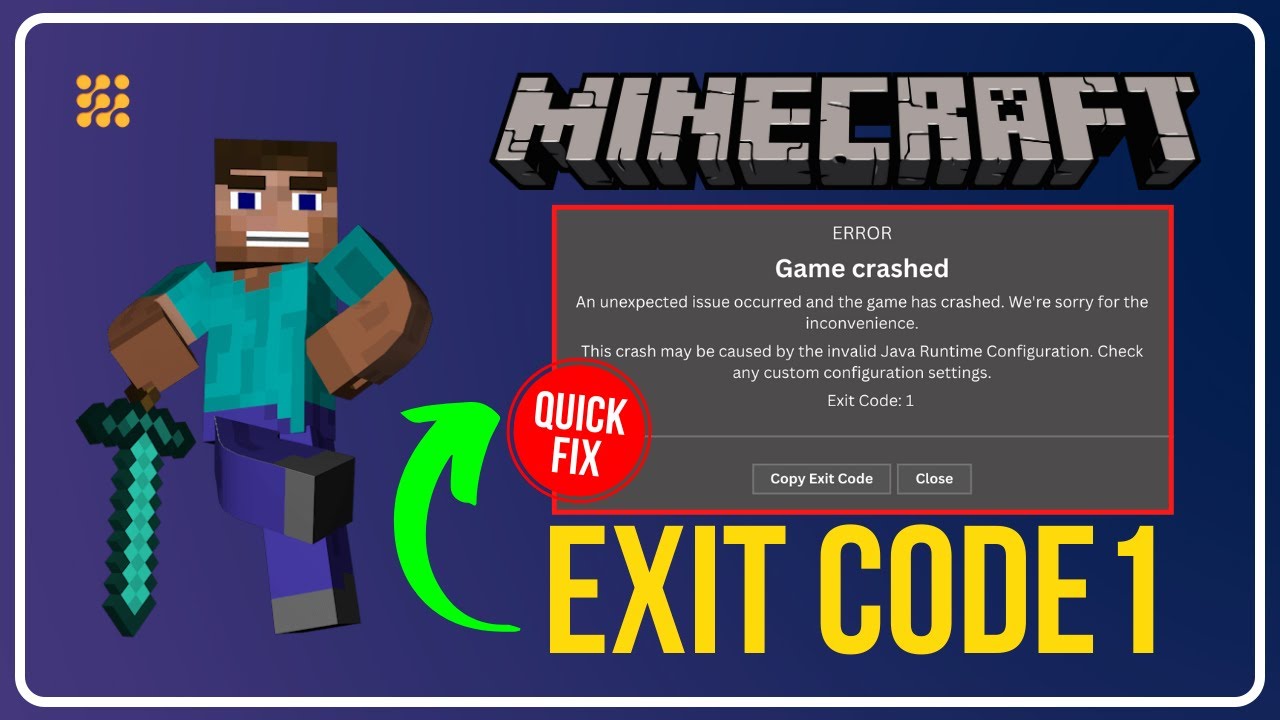 minecraft exit code -805306369