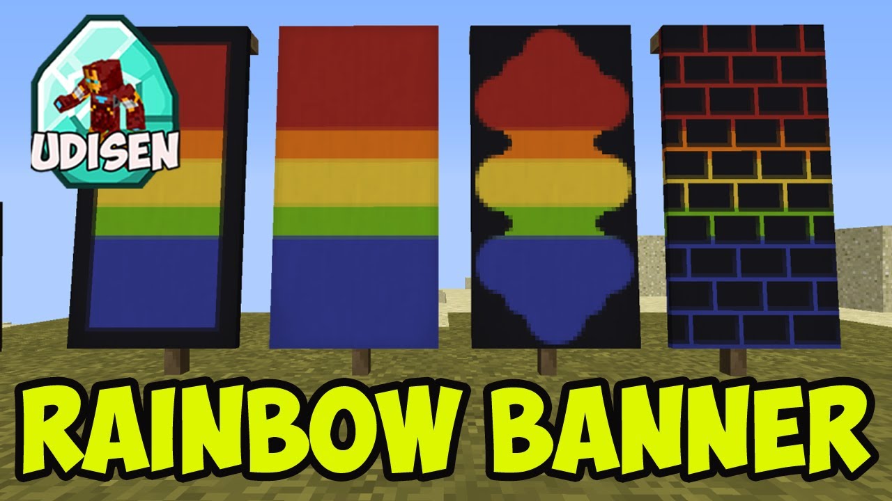 minecraft rainbow banner